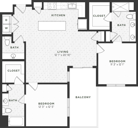 Two Bedroom Floorplan